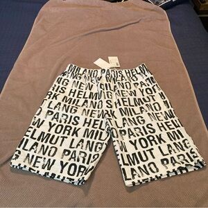 NWT Helmut Lang Black and White Men's Shorts size L
